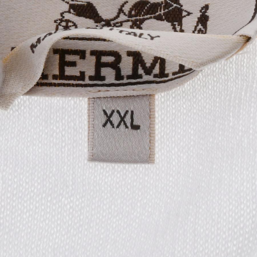 HERMES エルメス GOOD VIBES ニット 白 メンズ コットン100 HERMES エルメス GOOD VIBES ニット 白 メンズ コットン100