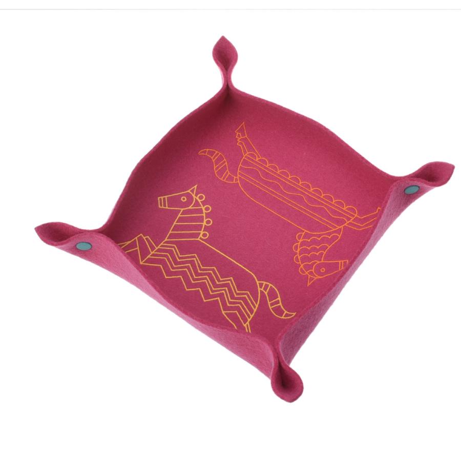 HERMES エルメス ヴィドポッシュ エポペ 馬柄 小物トレイ ローズ 