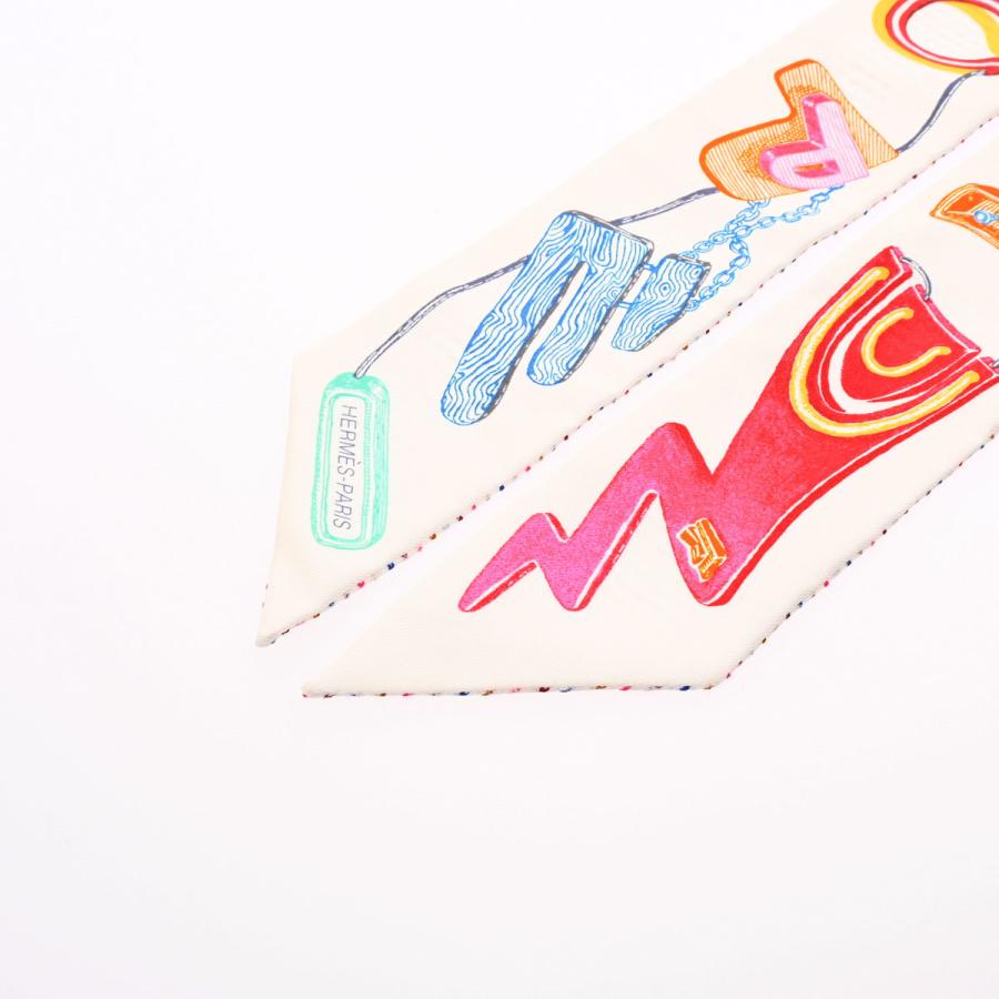 HERMES エルメス ツイリー CHEVALOSCOPE POINTILLE ホワイト/ブルー 