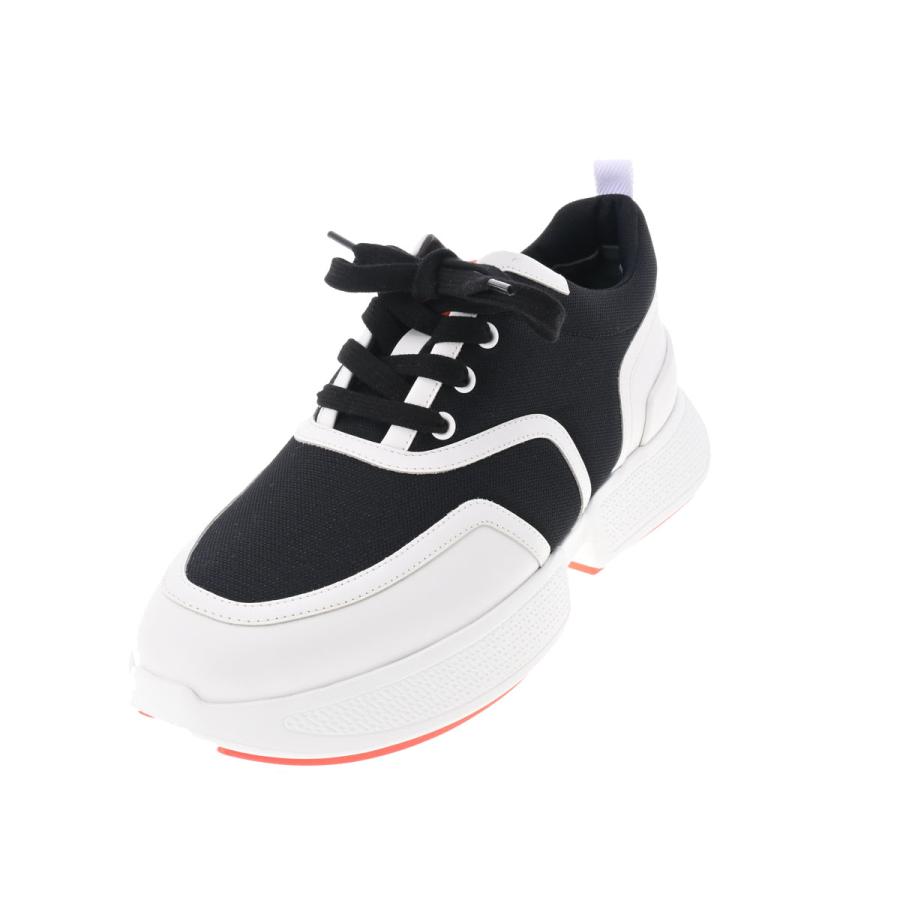 HERMES エルメス ギガ サイズ41 黒/白 メンズ カーフ メッシュピケ