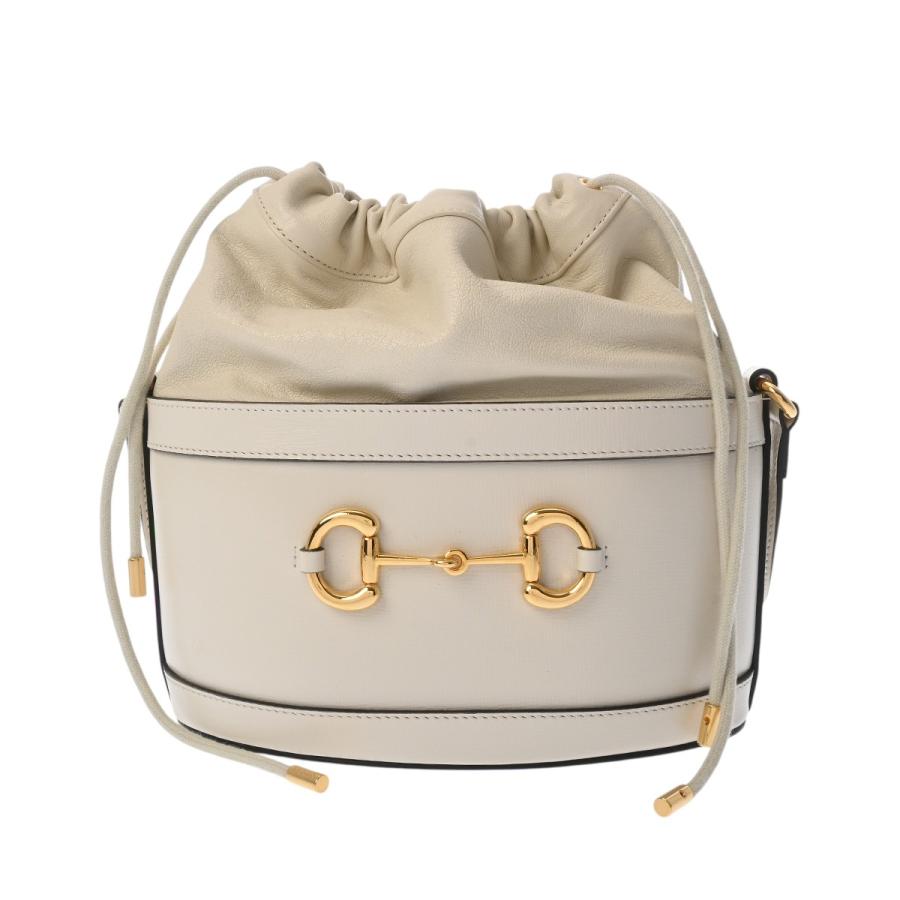 GUCCI（グッチ） 中古 ホースビット1955 バケットバッグ ホワイト