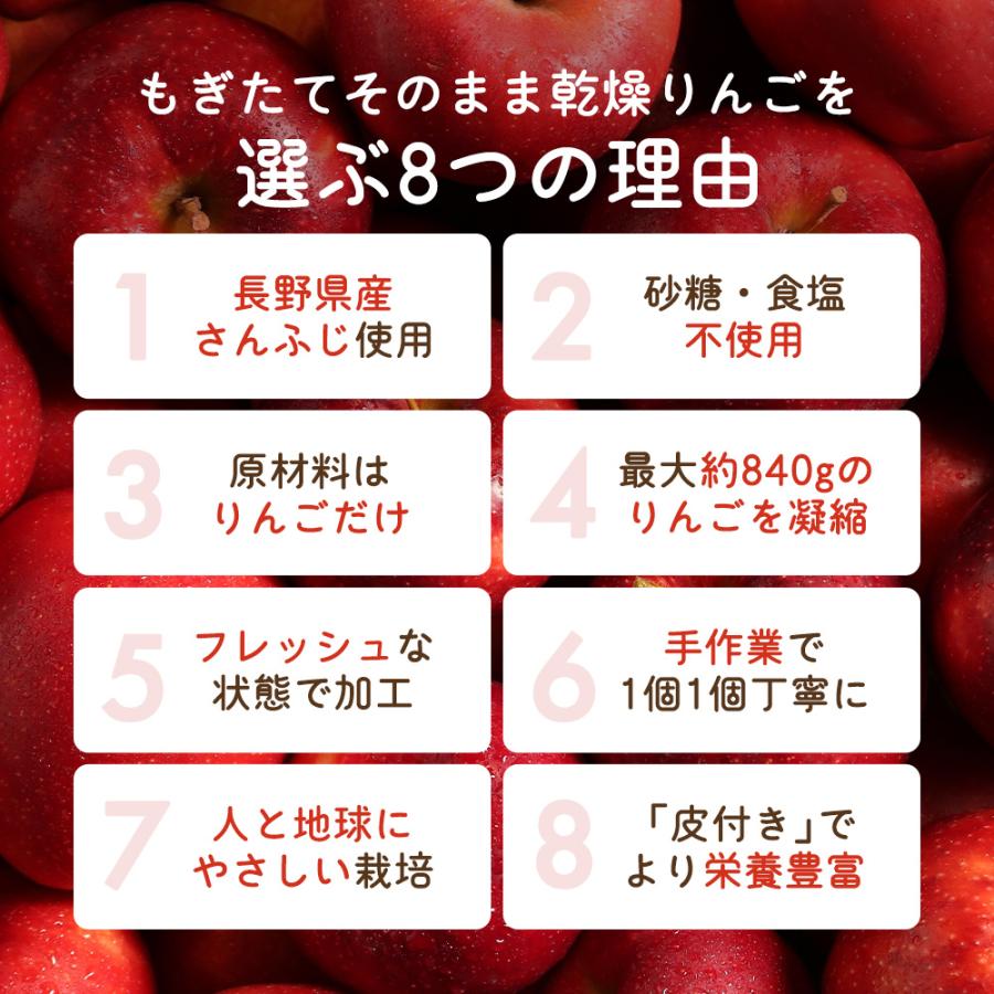 りんごチップス ドライフルーツ 70g 砂糖不使用 無添加 長野県産 乾燥