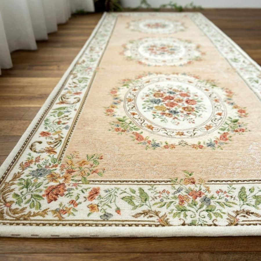 サヤンサヤン 洗える キッチンマット 廊下敷き 138 ゴブラン織 77h240 ベージュ たためる その他スタンド ラック Worthingsociety Org Uk