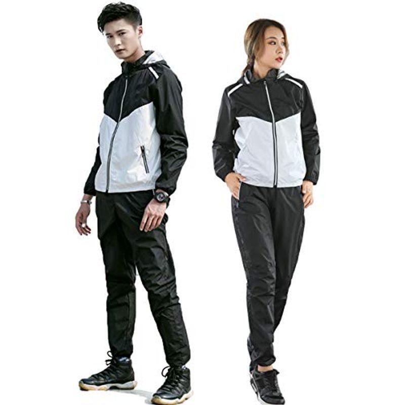 人気ブランドを Fitvc サウナスーツ メンズ レディース 男女兼用 洗える おしゃれ ダイエットウェア ストレッチ ダイエット 洗濯可 ブラックと ホ 送料無料 Turningheadskennel Com