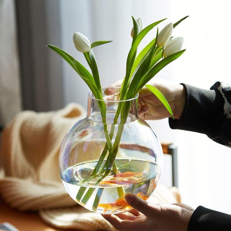 ガラス フラワーベース 花瓶 丸い 円形 丸型 花器 ガラス 大 おしゃれ 花瓶北欧 花瓶 cm 花器 バスケット 花瓶 ガーデン ガラ 花瓶台 フラワースタンド Bollywoodpapa Com