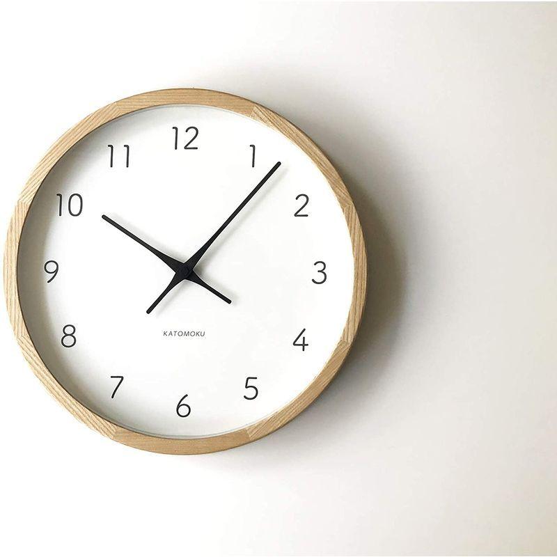 KATOMOKU Muku Clock 7 ナチュラル 電波時計 連続秒針ムーブメント km-60NRC φ306mm (ナチュラル)｜giocare｜05