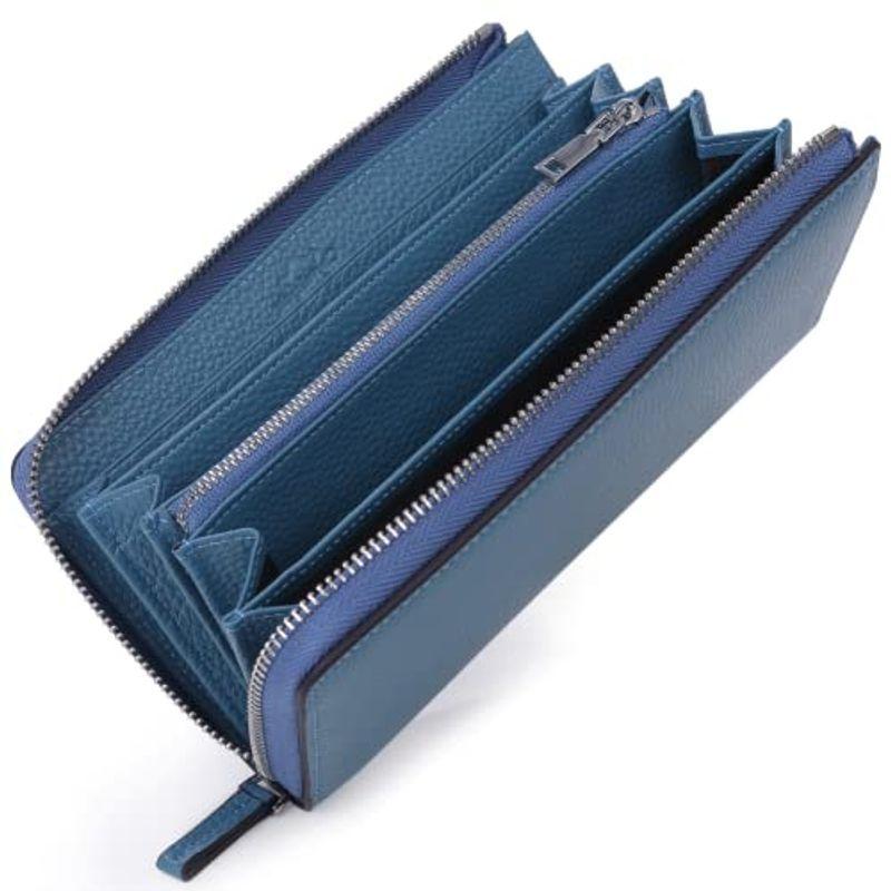 人気満点 シュバルノアール 本革 長財布 メンズ L字 ラウンドファスナー 財布 セパレート式