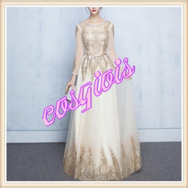 イブニングドレス 結婚式 ビーズ刺繍 チャイナ パーティードレス エレガント ロング クルーネック キラキラ チュール ビーズ スパンコール ノースリーブ G ジョイア ストア 通販 Yahoo ショッピング
