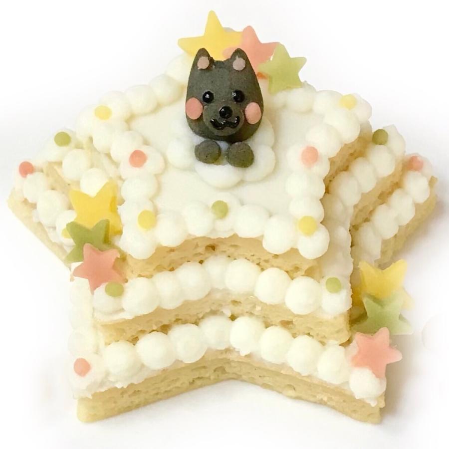 選べる3色わんこの3段ケーキ（犬用ケーキ セミオーダー 米粉 誕生日