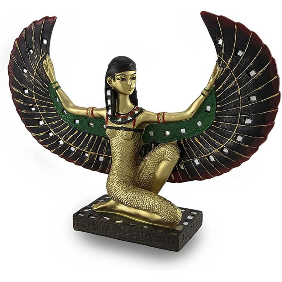 誕生日プレゼント Things2Die4 ウィングド エジプト 女神 イシス 像 神話 10cm オブジェ、置き物