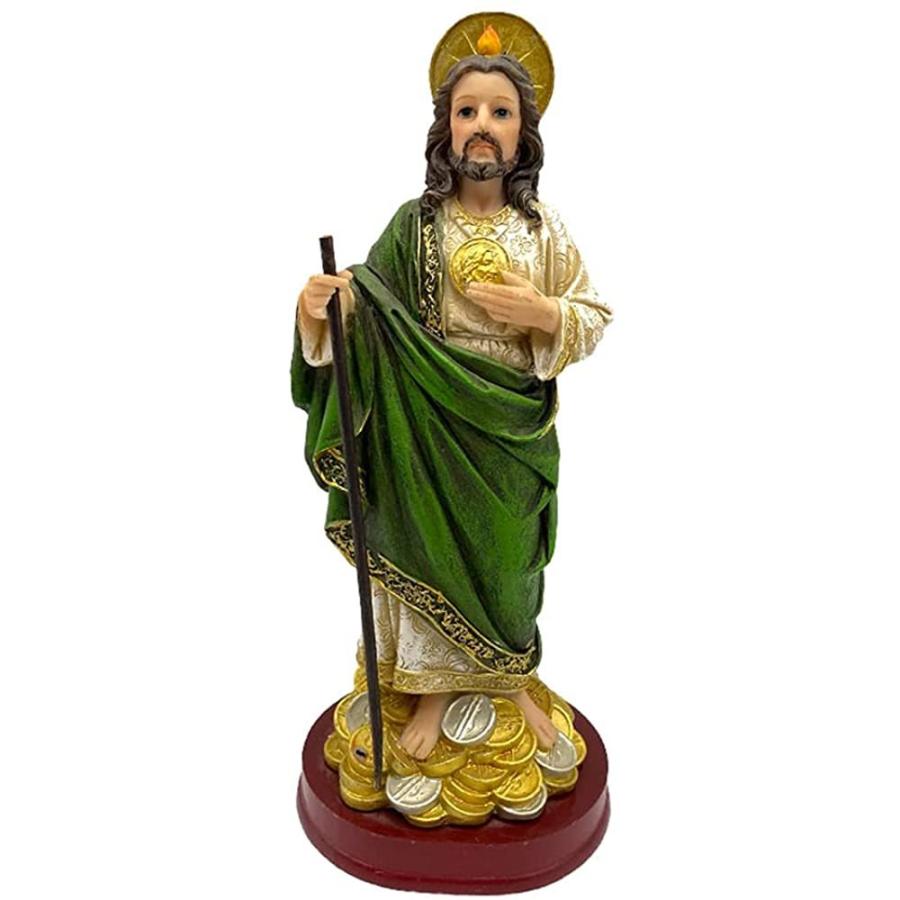 結婚祝い GUANG ローマシリーズ 聖ユダ 像 お金 松葉杖 装飾 宗教的 贈り物 12インチ オブジェ、置き物