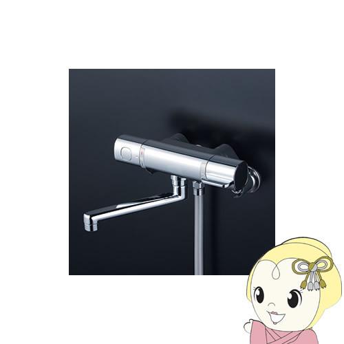 【直送】 KVK サーモスタット式シャワー メッキ3wayワンストップシャワーヘッド付 170mmパイプ付 FTB100KW3FT 寒冷地用