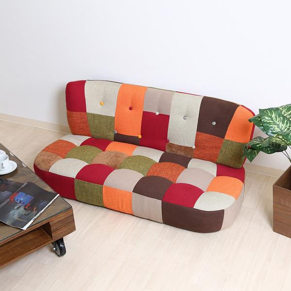 ソファ おしゃれ 2人掛け 不二貿易 🎽 ソファ2p デイジー パッチ