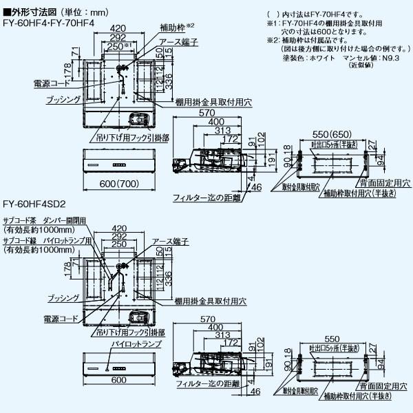 Panasonic（パナソニック） 換気扇 浅形 レンジフード ターボファン