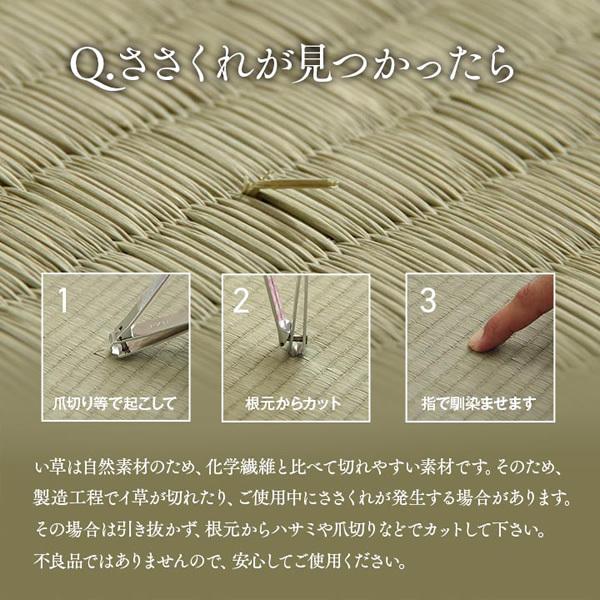 置き畳 ユニット畳 半畳 正方形 い草 ジョイントマット 市松 ブルー 12P 同色12枚組 イケヒコ IKE-8629550_8