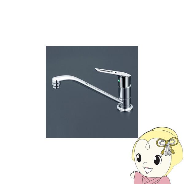 【直送】 KVK 取付穴兼用型・流し台用シングルレバー式混合栓 eレバー KM5011UTEC