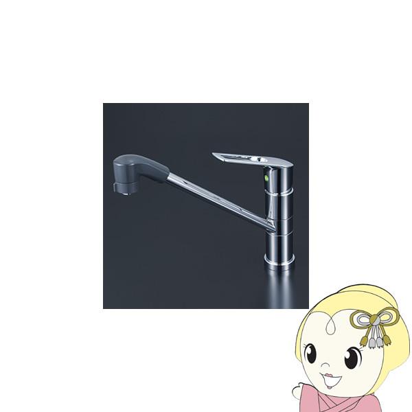 【直送】 KVK シングルレバー式シャワー付混合栓 eレバー KM5051TFEC