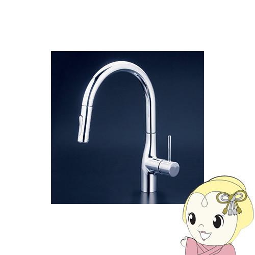 KVK 【直送】 シングルシャワー付混合栓 吐水口回転規制110°・80°対応