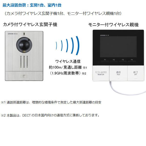 アイホン（aiphone） 【配線工事不要】 ワイヤレス テレビドアホン KR