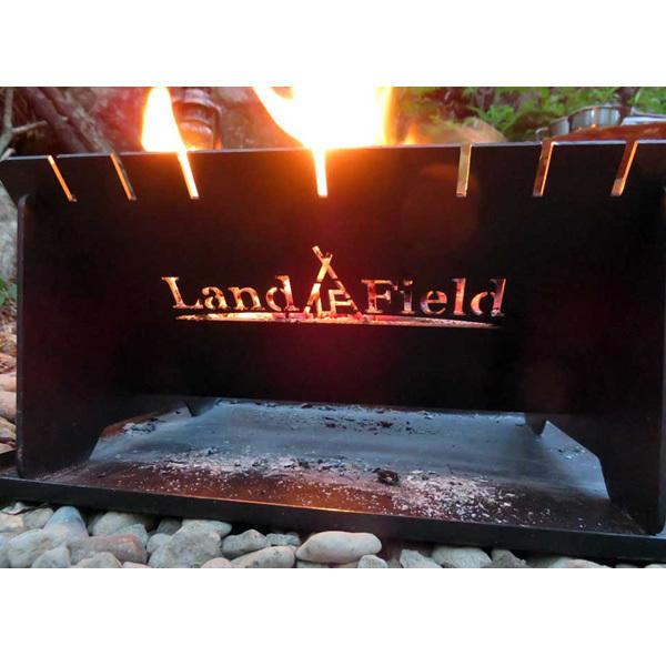 Landfield 焚き火台  LF-BS010 灰受皿・ 収納バッグ付き オール鉄製厚さ3mm 使いやすい専用ゴトク 簡単組立 アウトドア バーベキューコンロ | LANDFIELD | 03