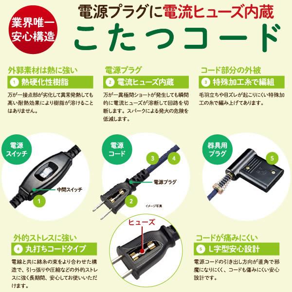ユアサプライムス こたつテーブル 一人用 55cm おひとり様こたつ