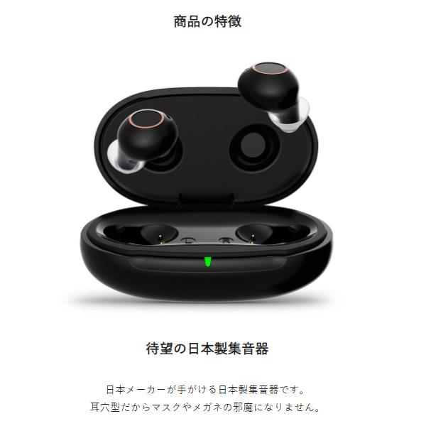 集音器 日健 NIKEN 高感度集音器 耳穴式 両耳タイプ 充電式 軽〜中等度