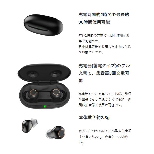 集音器 日健 NIKEN 高感度集音器 耳穴式 両耳タイプ 充電式 軽〜中等度