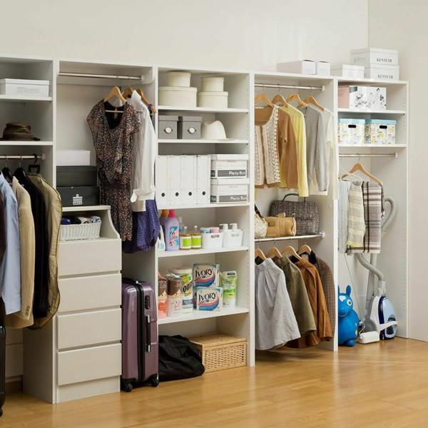 【メーカー直送】 白井産業 ポルターレクローク 壁面 ハンガーラック 棚 収納 幅80cm ホワイト POC-2080TPWH | 白井産業 | 03