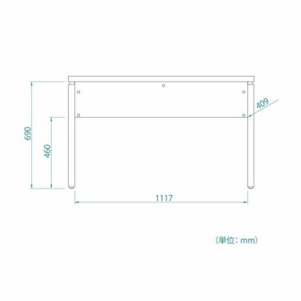 【メーカー直送】 白井産業 セパルテック デスク 浅型 幅120cm 奥行45cm アイボリー 白木目 SEP-7512DESKA-IV｜gion｜08