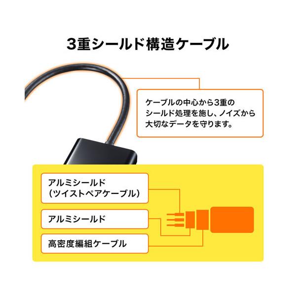 サンワサプライ DisplayPort-VGA変換アダプタ AD-DPV04｜gioncard｜04