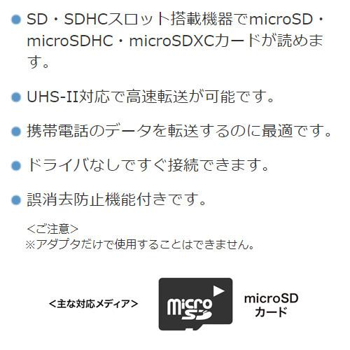 サンワサプライ microSDアダプタ ADR-MICROUH2｜gioncard｜02