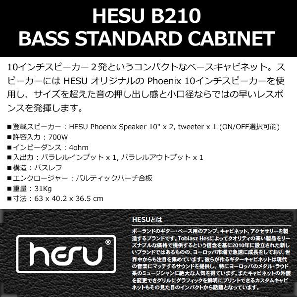 HESU B210 BASS STANDARD CABINET ベース用 キャビネット B210BK-B/srm_1