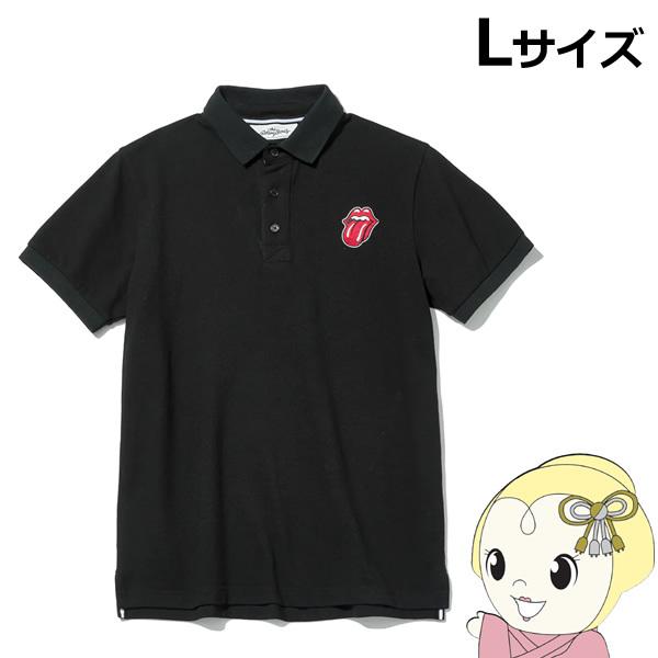 バックスピン ポロシャツ ローリングストーンズ Lサイズ ブラック The Rolling Stones TOUR 1978PT POLO SHIRT BA02W706L-BK/srm