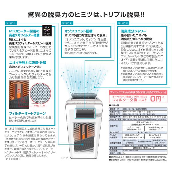 富士通（FUJITSU） PLAZION 集じん機能付脱臭機 脱臭器 〜20畳 HDS