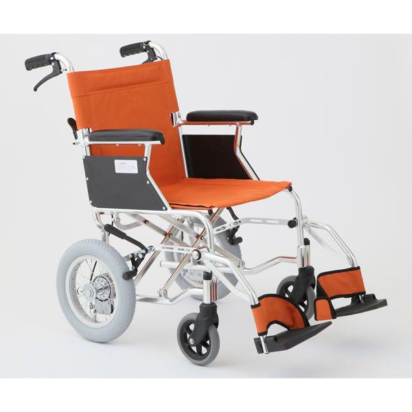 ※非課税※ HTB-12D-OR　美和商事　介助式車いす　ミニポン（バンドブレーキ仕様）　オレンジ/srm