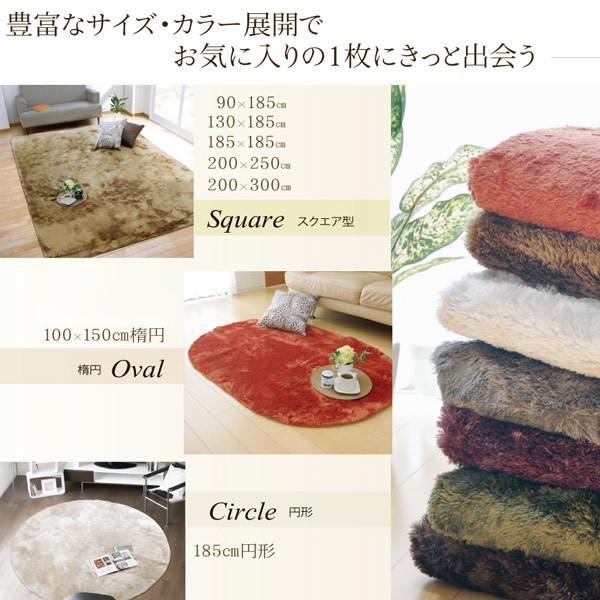 ラグ カーペット 4畳 イケヒコ 無地 シャギー調 『ラルジュ』 グリーン IKE-3958939/srm_2