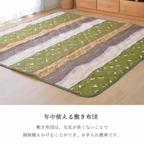 こたつ布団 掛敷セット 正方形 イケヒコ セット 和柄 ウサギ柄 ローズ IKE-5965110/srmの画像