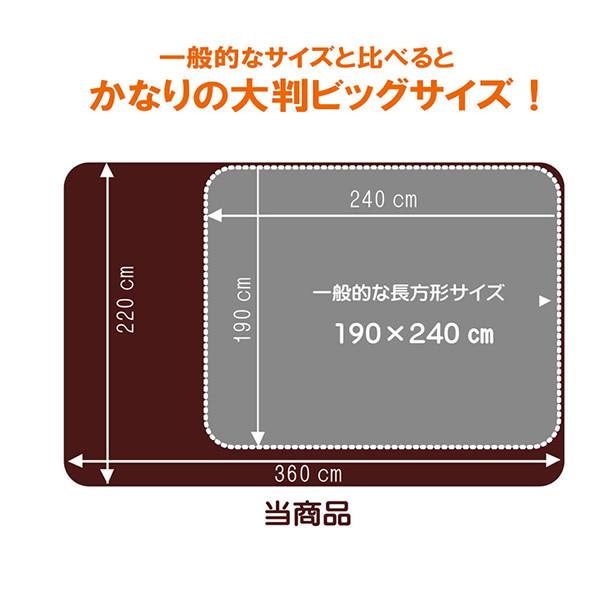 イケヒコ こたつ敷き布団 長方形 ラグ 大きい 幅広ラグ ブラウン IKE