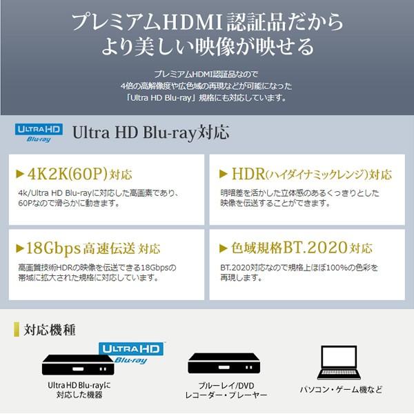 KM-HD20-P30 サンワサプライ イーサネット対応 プレミアム HIGH SPEED HDMIケーブル 3m｜gioncard｜03