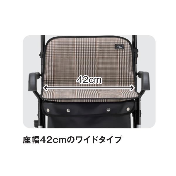 マキテック シルバーカー ボックスタイプ ワイドブル 座れる 手押し車