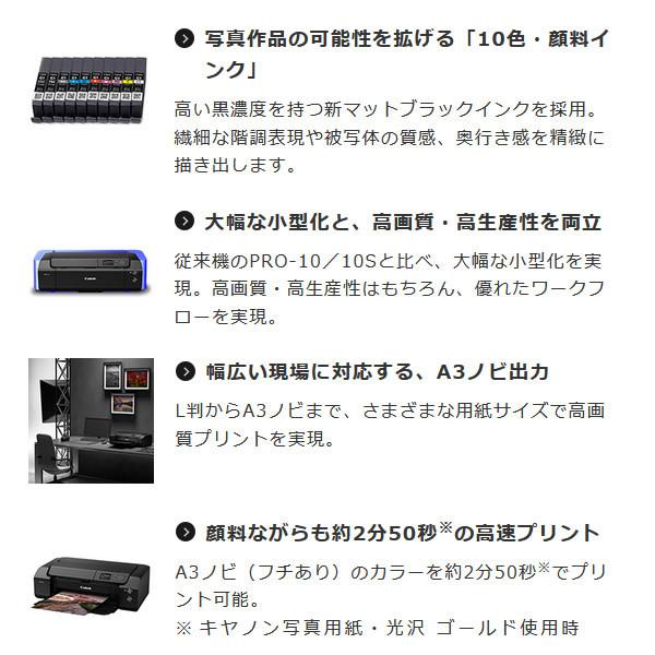 Canon キヤノン インクジェットプリンター ImagePROGRAF A3ノビ/顔料10