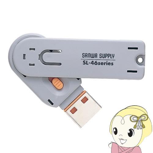 【マイナンバー制度対策にも】 SL-46-D サンワサプライ USBコネクタ取付けセキュリティ オレンジ｜gioncard