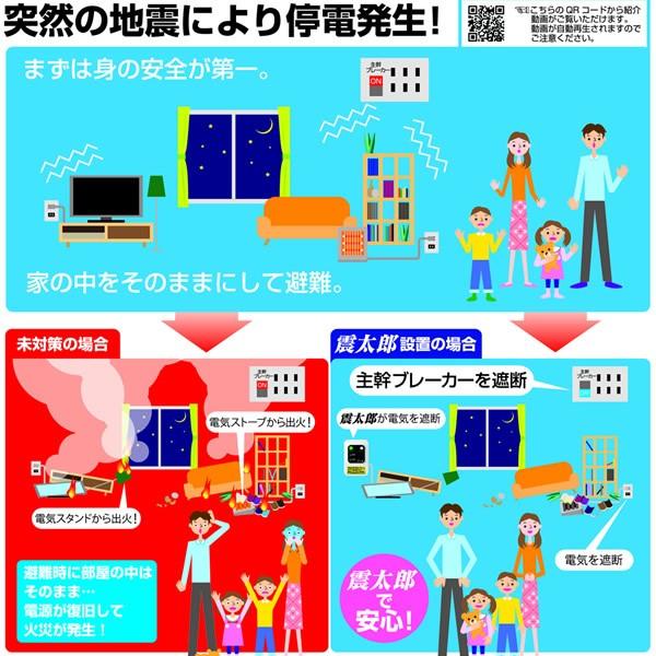 設置工事不要】 X5029 大和電器 感震ブレーカー 震太郎/srm : スーパー