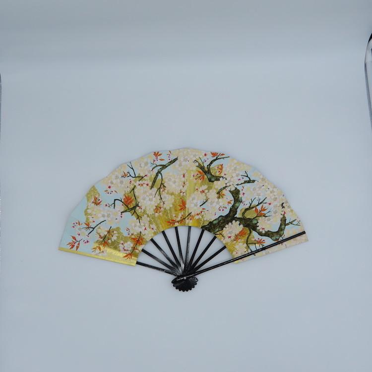 扇子 飾扇子 正月飾り お正月 和雑貨 お土産 海外 安い 日本製 京都 金揉地富士山と桜 黒塗 祇園白川扇子店 通販 Paypayモール