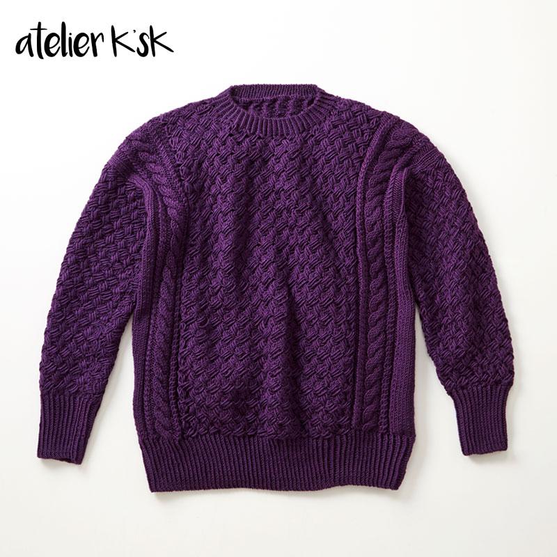 Atelier K Sk アトリエ K Sk 岡本啓子 棒針編み 手編みキット ニット 目通し交差のプルオーバー セーター Atelierksk Ak We19a003 Gise 通販 Yahoo ショッピング