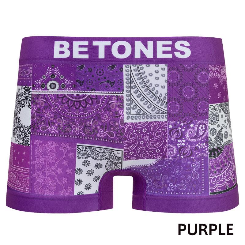 BETONES ビトーンズ BANDANA  PURPLE GREEN バンダナ柄 アンダーウェア ボクサーパンツ 下着 メンズ｜gios-shop｜02