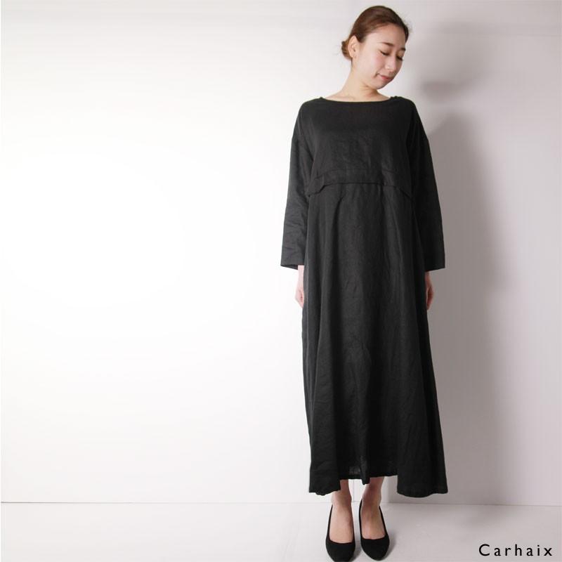 Carhaix キャレ リネン ドロップショルダー Aライン ワンピース Ct 2523 Gise 通販 Yahoo ショッピング