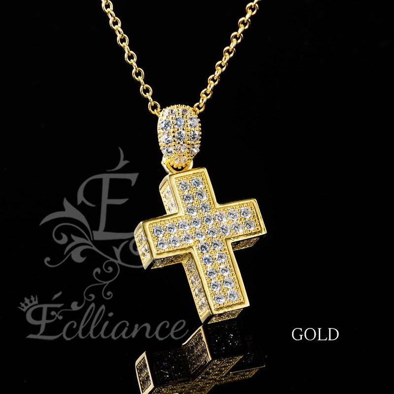 Eclliance エクリアンス Zirconia Cross Necklace Silver925刻印入り 
