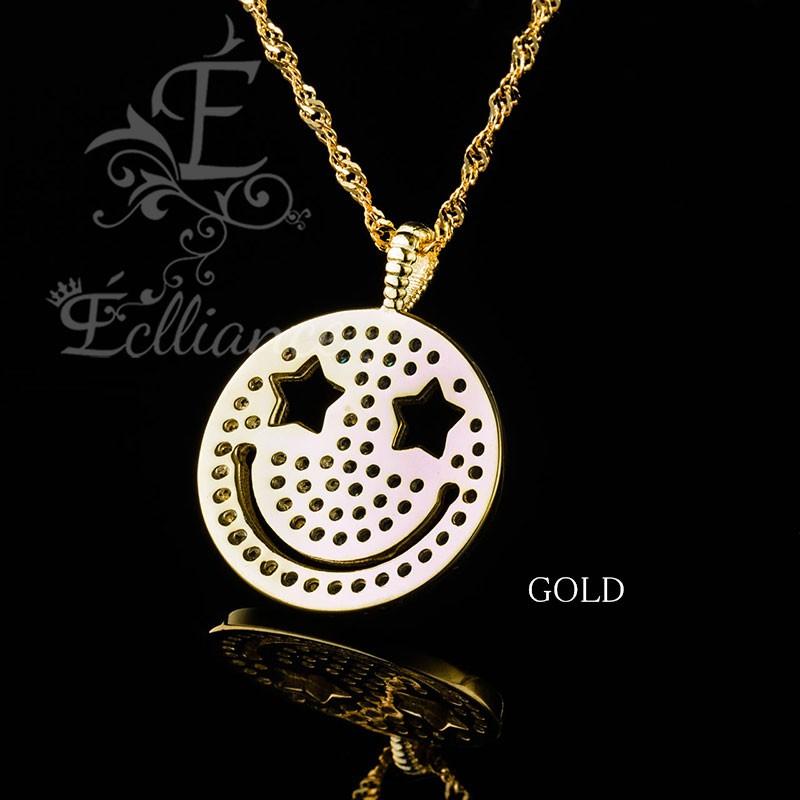 Eclliance エクリアンス S925 24k Smile Necklace スマイル ネックレス 
