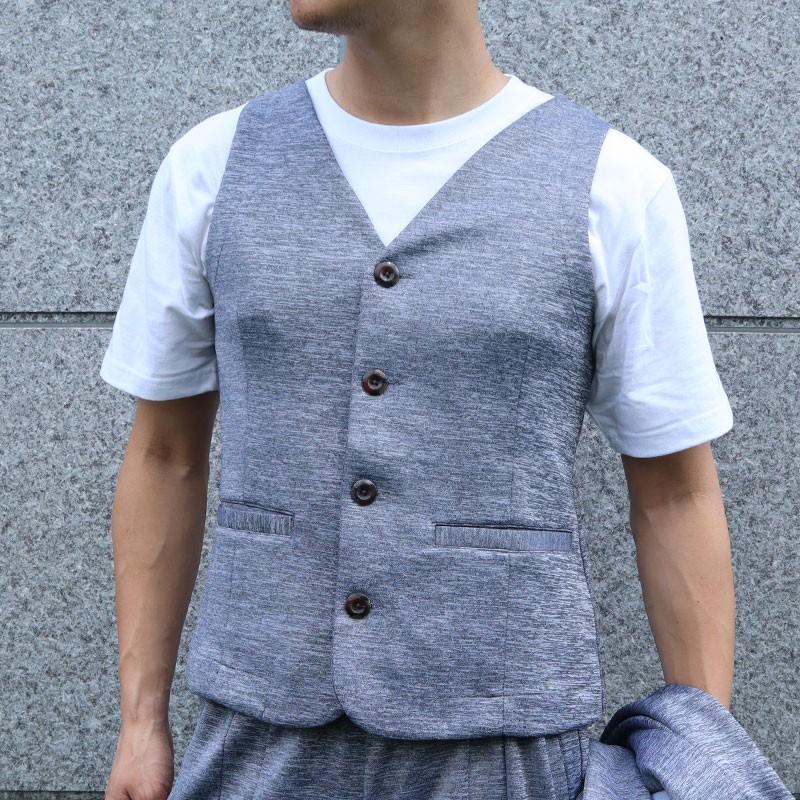スーツ セットアップ 3ピース ジャケット ベスト パンツ グレー Garageroom THREE-PIECE SUIT SETUP 3ピース スーツ